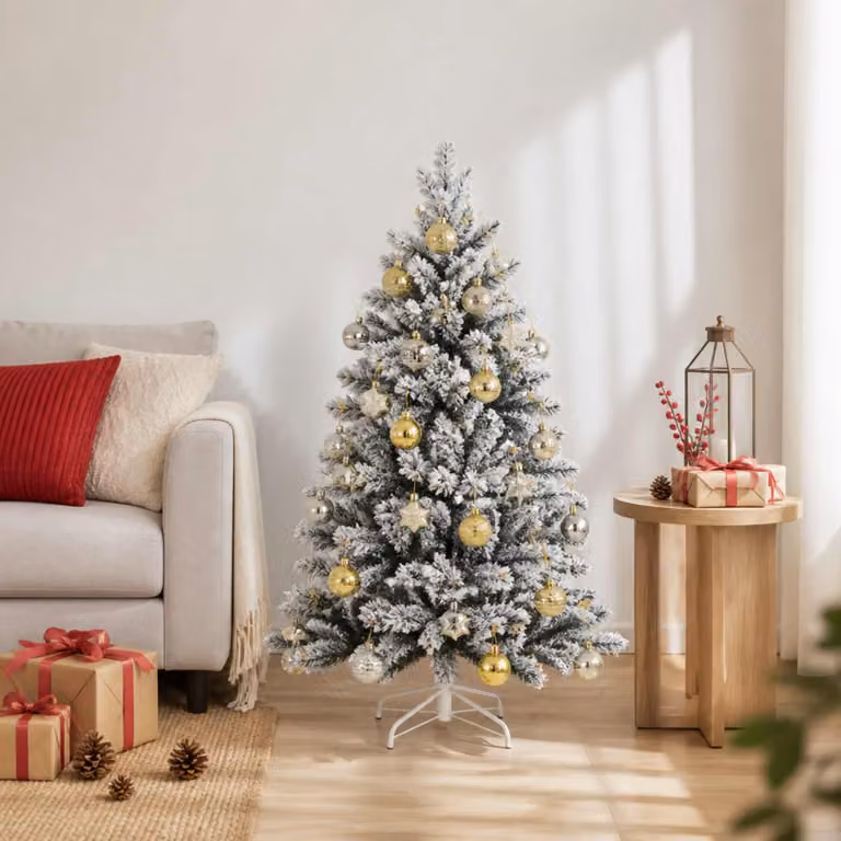 vidaXL Set di Palline di Natale 88 pz Oro Ø 6 cm Plastica