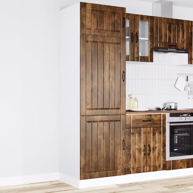 Armadio da Cucina Lucca Rovere Fumo in Legno Multistrato 853872