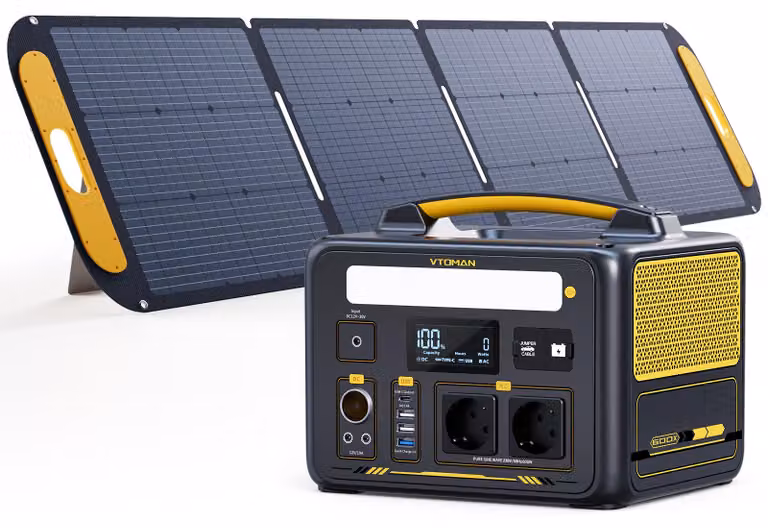 Kit pannelli solari da 600W - Capacità di 299 Wh - Batteria LiFePO4 - Sistema di alimentazione domestica