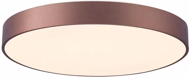 Trade Shop - Plafoniera Rotonda Led 95w Cct 3000k 4000k Lampada 80cm Luce Soffitto Camera 230v - Marrone
