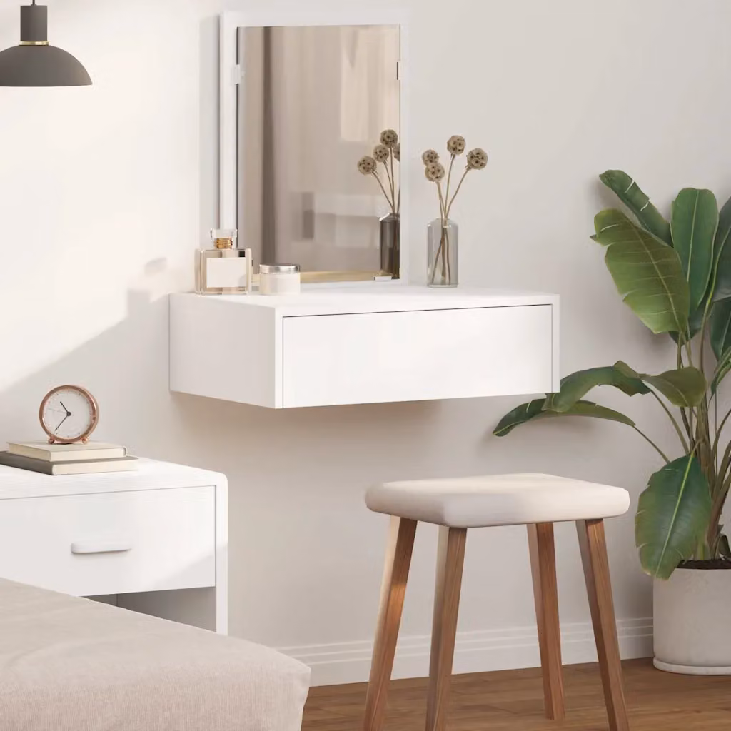 vidaXL Tavolo da Trucco Moderno Bianco in MDF L/P/H: 60 x 40 x 70 cm