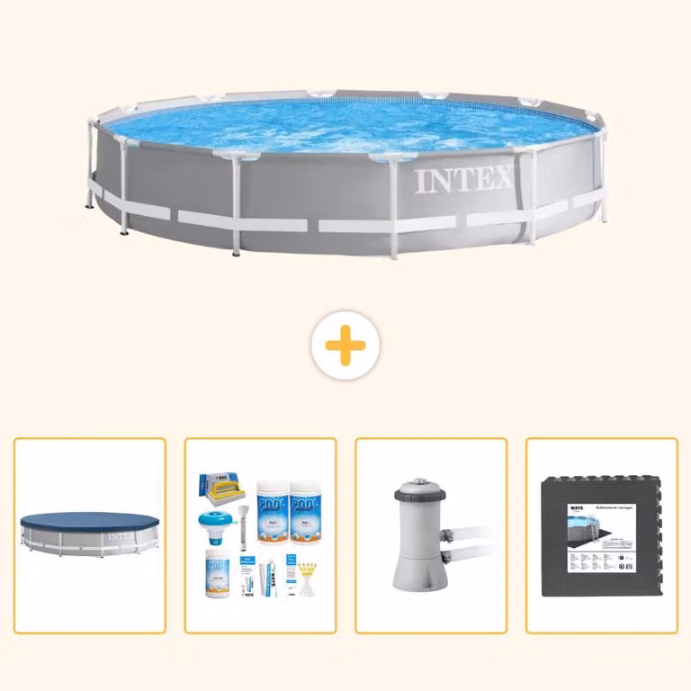 Struttura per piscina a forma di prisma - 366x76 cm - composta da 5 elementi - modello SCB3