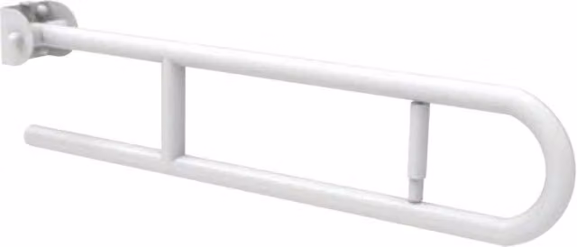 Maniglione barra ribaltabile Goman con porta rotolo bianco, Larghezza: 60 cm