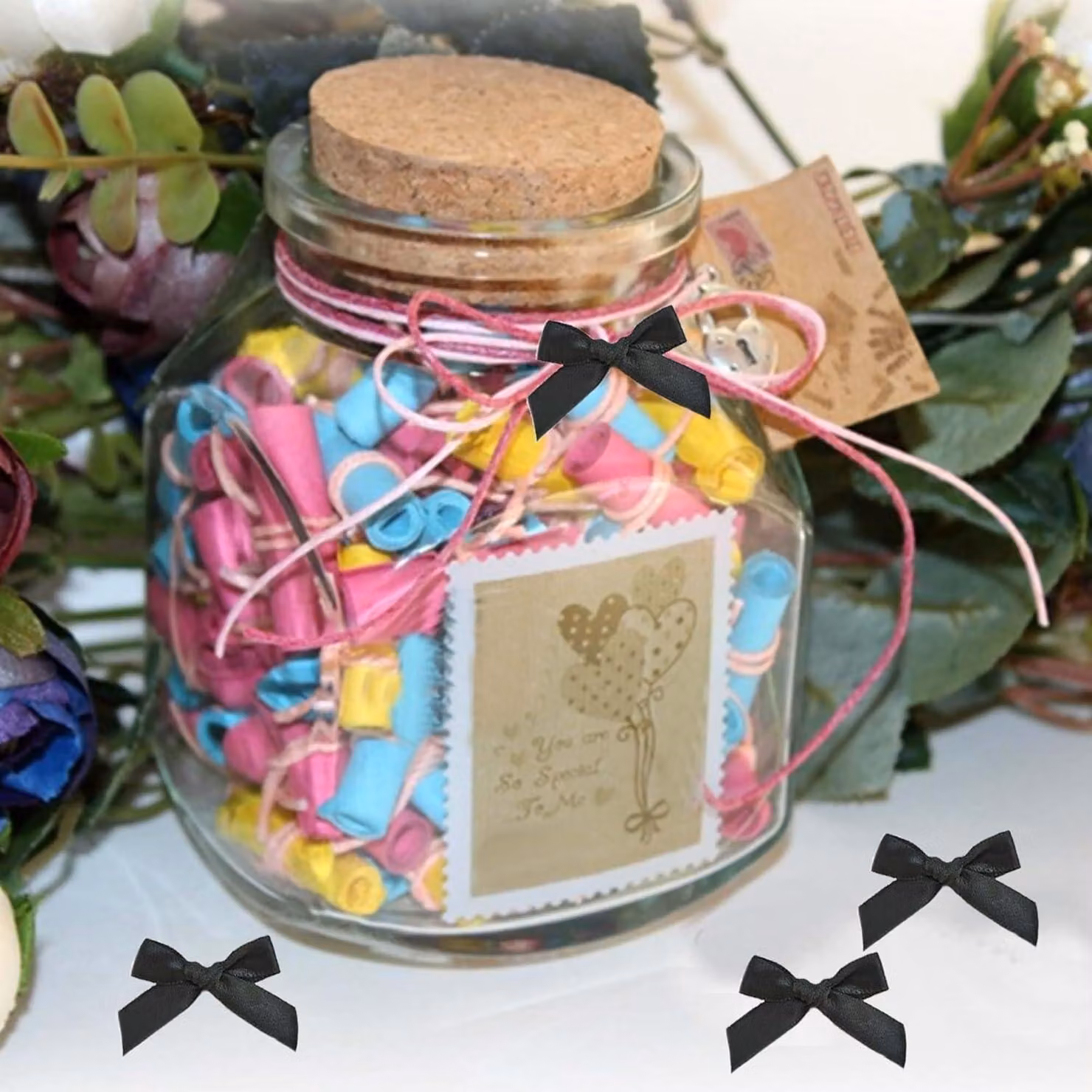 150 pezzi fiocchi da regalo monofacciali satinati - piccoli fiocchi decorativi per feste - mini nastro per cucito