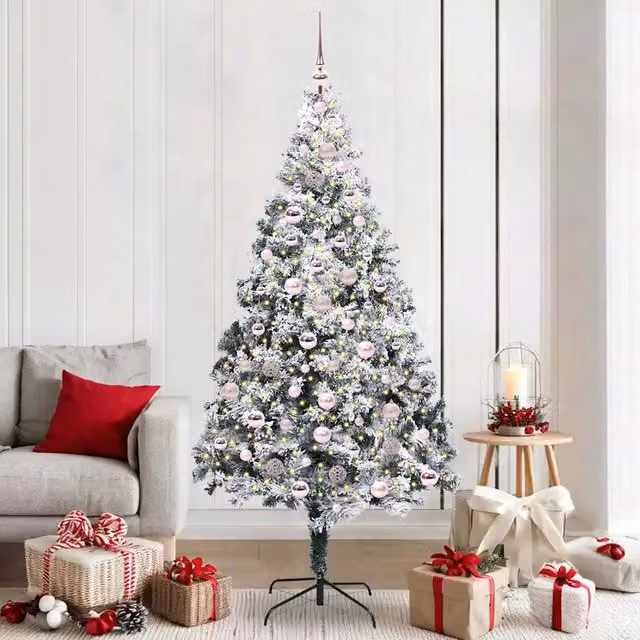 Albero di Natale artificiale moderno vidaXL bianco, Altezza: 210 cm