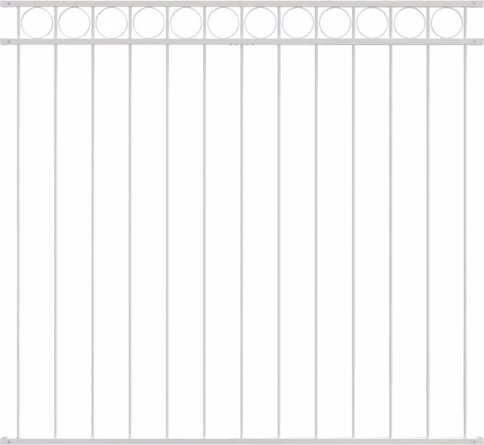 Elemento Recinzione ASSEN Bianco 170 x 150 cm Acciaio
