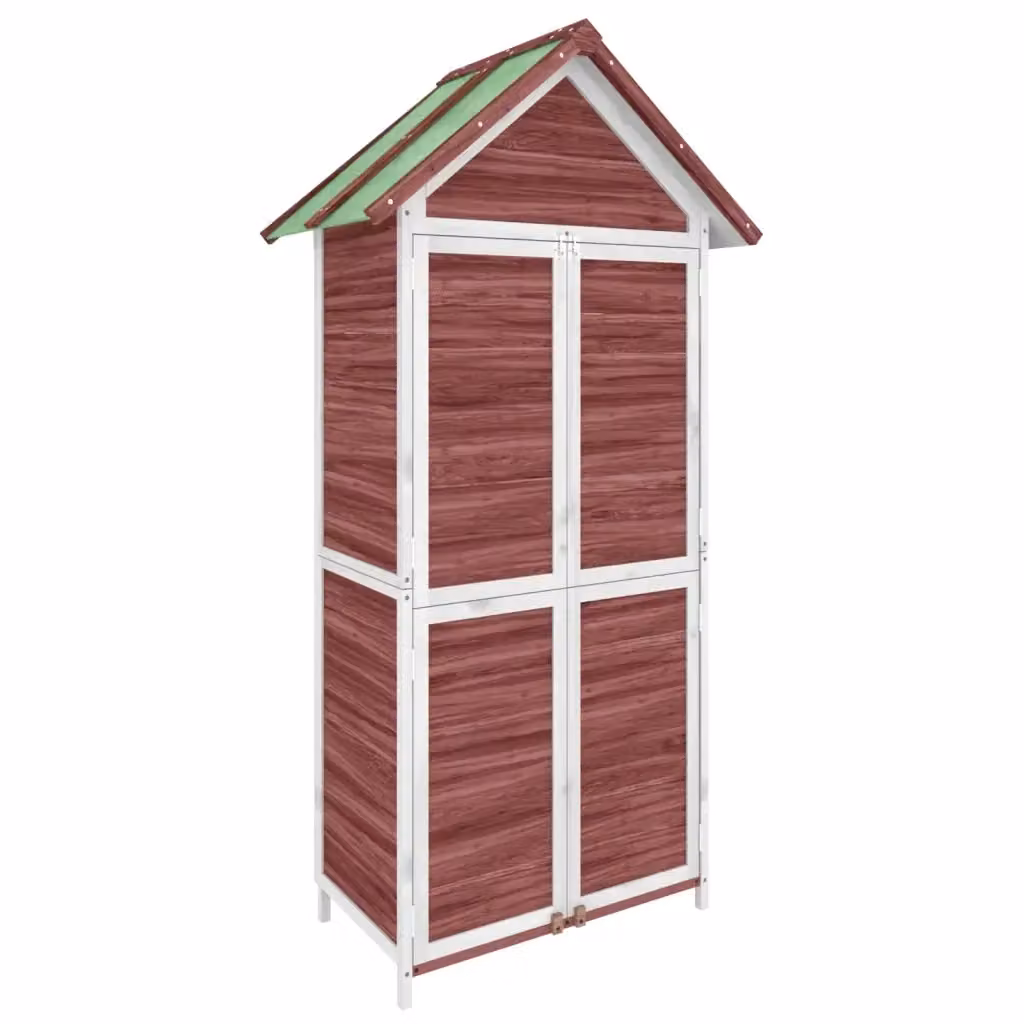 Rimessa da giardino Moka vidaXL in legno massello di pino, L: 89 cm, P: 52,5 cm, H: 175 cm – 2