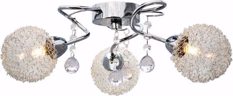 Lampada da soffitto Vesna cromata 3xG9x33W in metallo, dimensioni: 15x44x44 cm, IP20, Reality