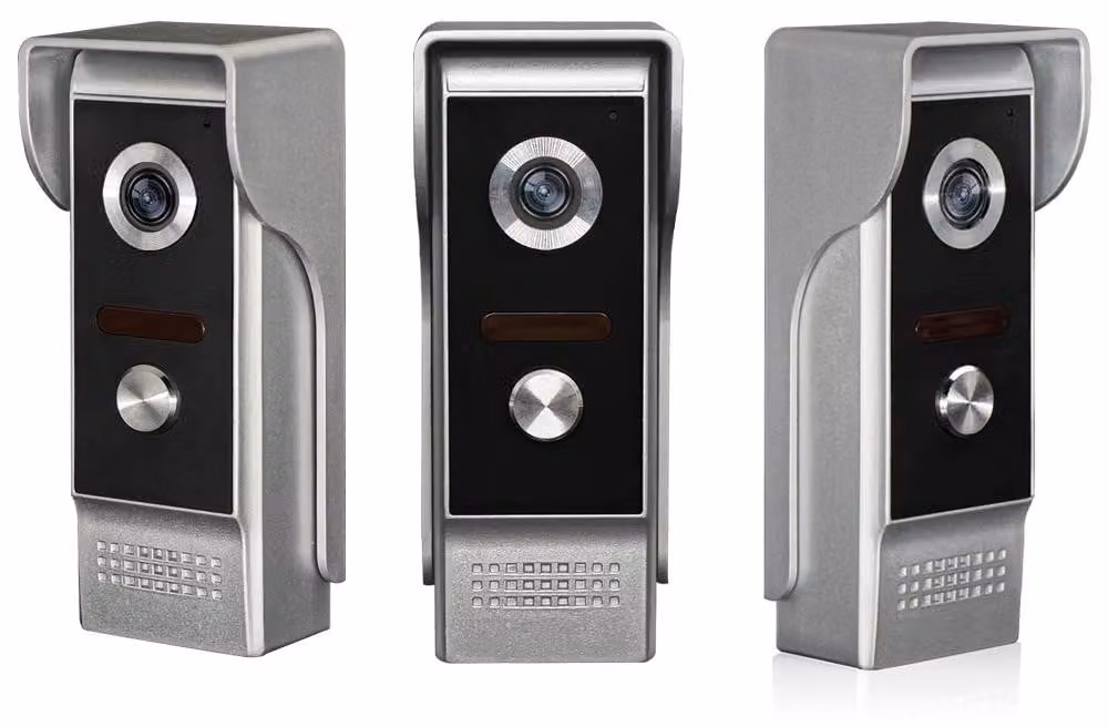 Videocitofono con schermo da 7 pollici, telecamera con visione notturna a 700 TVL, modello cablato, da montare a parete