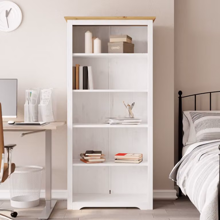 vidaXL Libreria BODO 5 Ripiani 82x40x173cm Legno Massello Pino Marrone