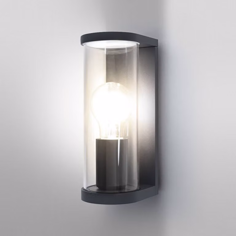 OSRAM Appliance da esterno ENDURA CLASSIC TUBULAR, grigio scuro IP44 dimmerabile, Alluminio / Grigio / Zincato, Alluminio, Moderno