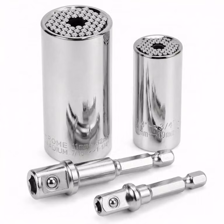 Set di chiavi a bussola universali, 4 pezzi, da 7 a 32 mm