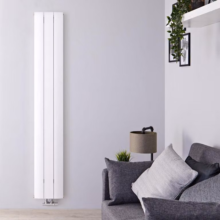 Radiatore Verticale Design Alluminio Bianco 630W - Slim salvaspazio - Aurora
