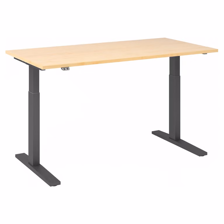 Scrivania regolabile in altezza XMKA | 2 motori | 120-180 cm | elettrica | acero, colore struttura:grafite, dimensioni piano d'appoggio:160 x 80 cm