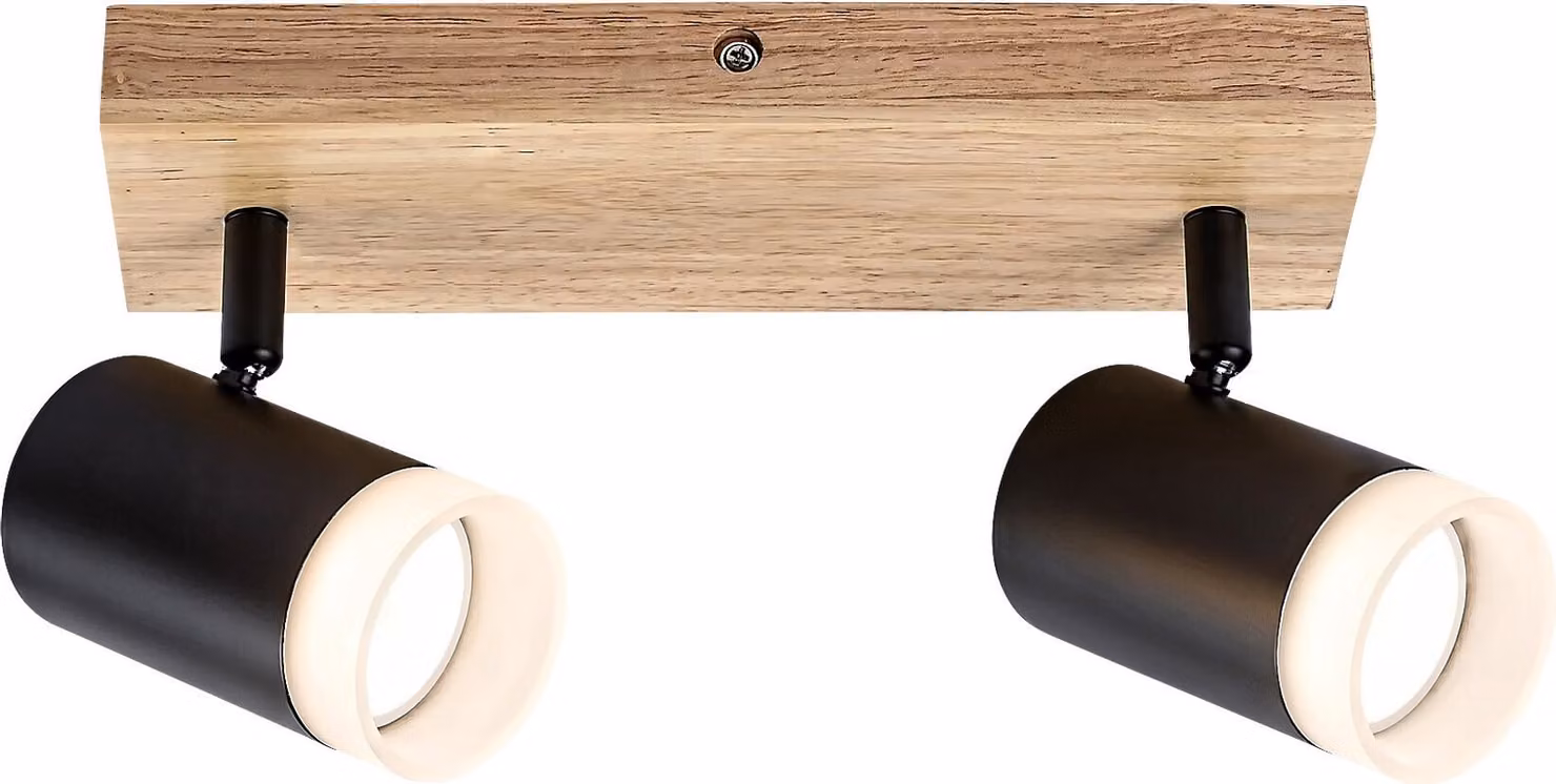 Faretto da soffitto rovere / nero GU10 2X5W Toras 73122 Rabalux