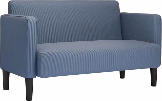 Divano | Divano da soggiorno | Sofa Divanetto Blu 109 cm Tessuto di Velluto a Coste