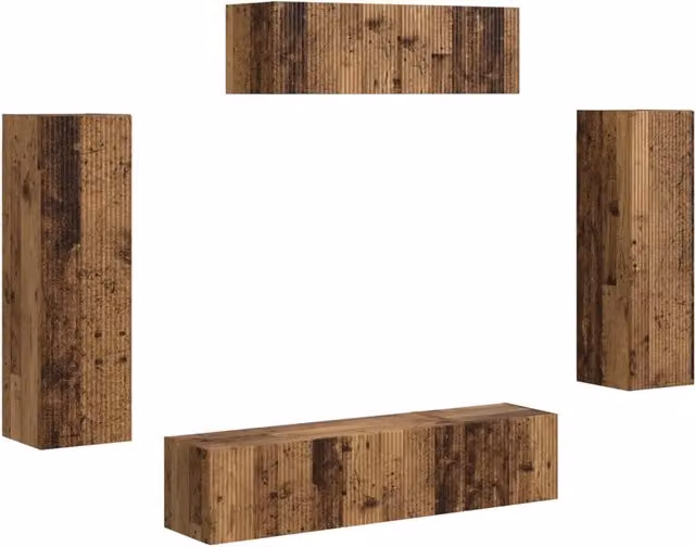 Mobile TV 5 pz | Armadietto TV | Mobile Porta TV Legno vecchio