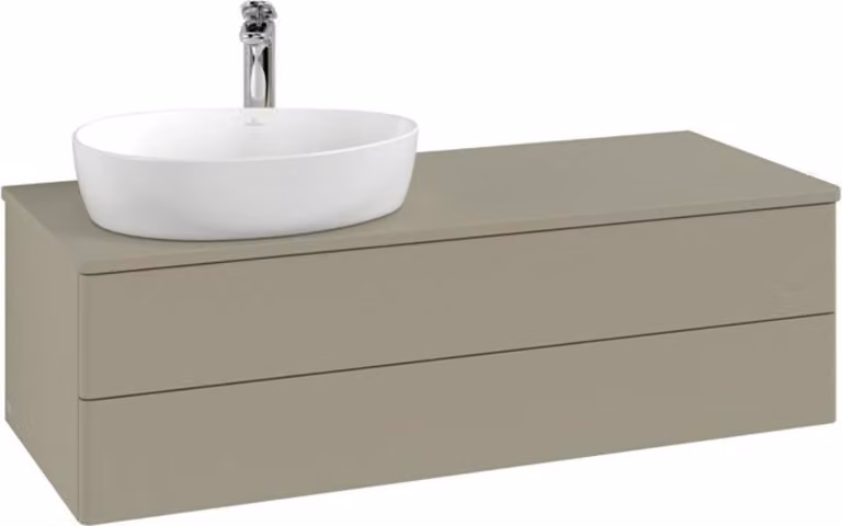 V&B Mobiletto senza struttura frontale, con illuminazione Antao 120x36x50cm, HL, WBP Lac, md bl. m Lac