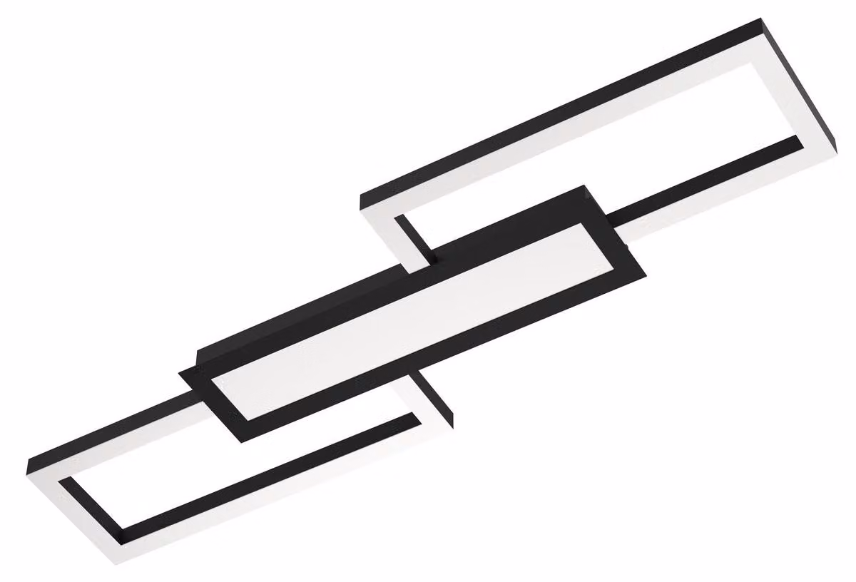 Lampada da soffitto a LED Eglo Fomento nera 78 x 26 cm, luce bianca calda-bianca fredda