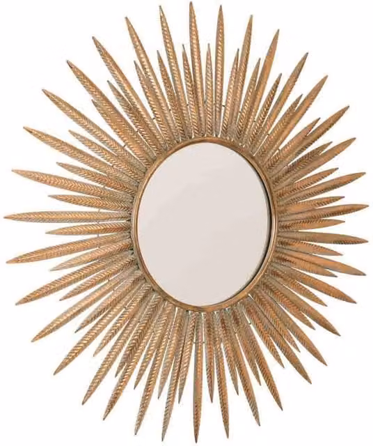 Specchio quadrato moderno in metallo dorato WANDERLUST DECO, H 92 x L 92 x P 3 cm – 1
