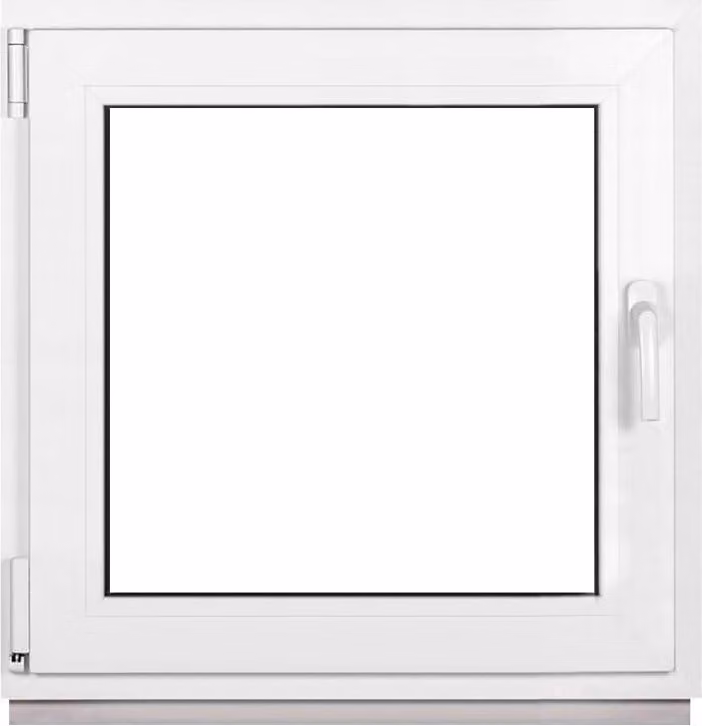 Finestra della cantina Bianco 700X700mm doppio vetro (32 mm) Anta e ribalta DIN sinistra