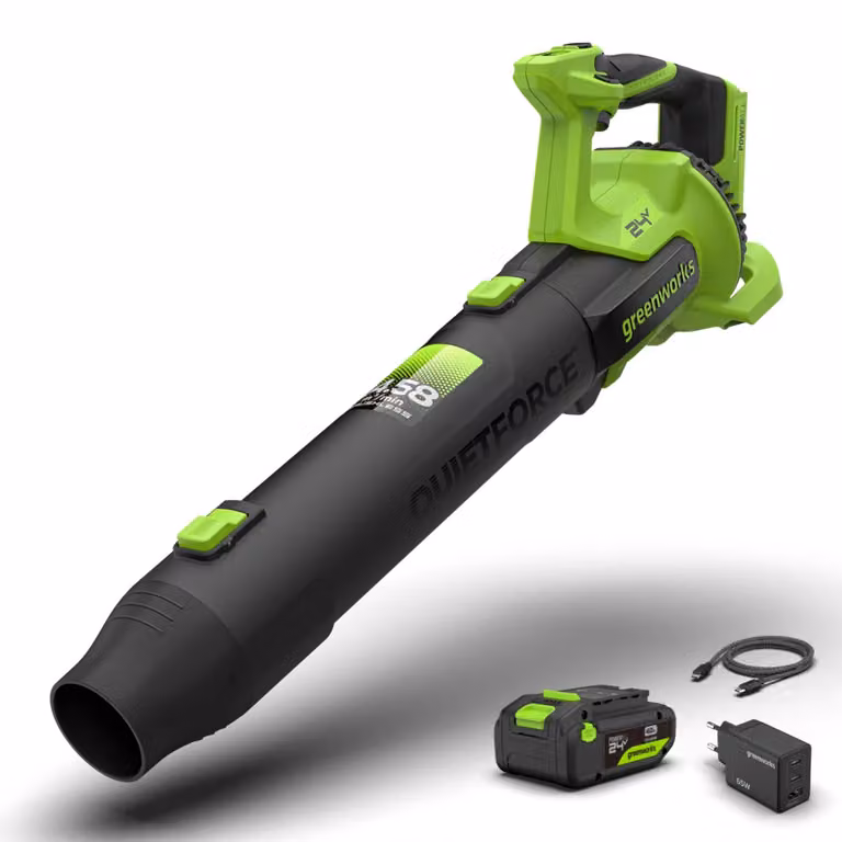 Greenworks POWERALL 24V Soffiatore 209 km/h - Batteria 4Ah