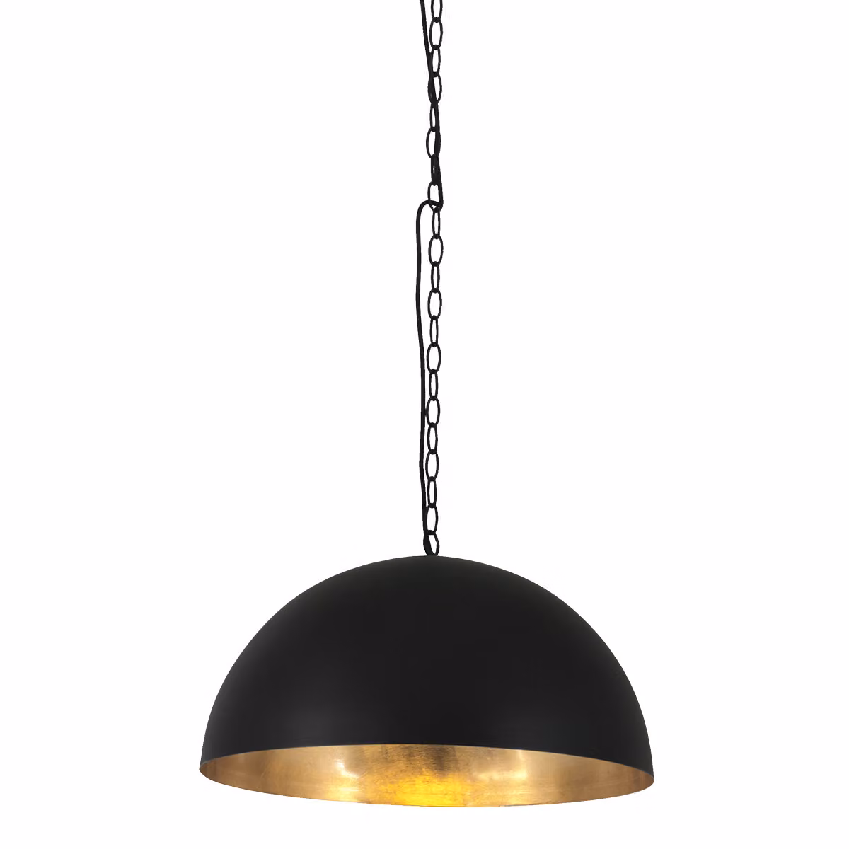 Lampada a sospensione - nero - Semicirkel - plastica metallo - Ø 50cm - E27 - 2555ZW - Steinhauer