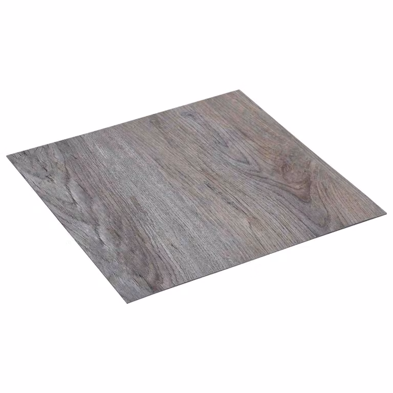 Tavole per pavimenti adesive vidaXL effetto legno marrone e grigio, 5,11 m² (55 pezzi) in PVC