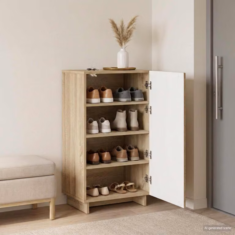 Scarpiera moderna vidaXL in legno Rovere Sonoma marrone L/P/H: 48 x 38 x 87,5 cm