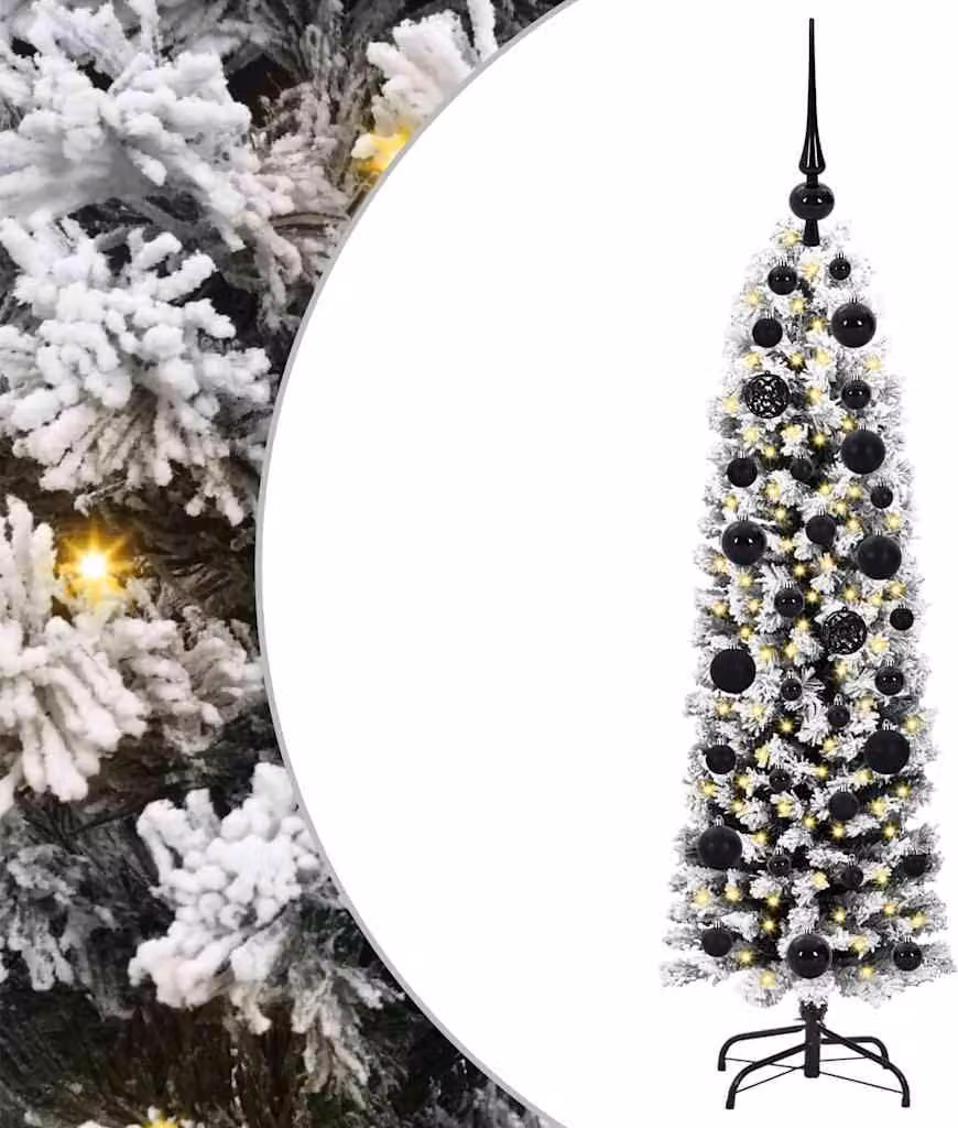 Albero di Natale artificiale a 150 LED con supporto verde 120 cm
