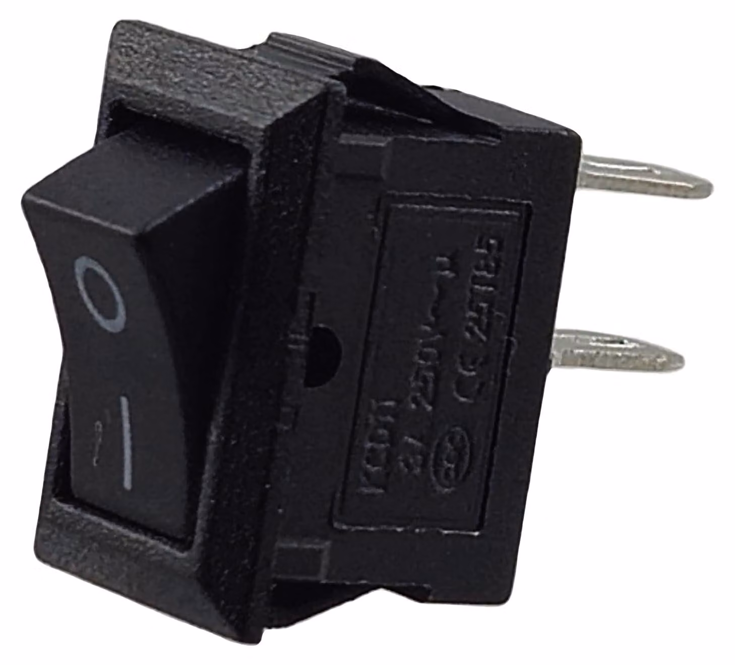 Mini interruttore a levetta, 250V, 3A, 2 poli, on/off, 9x13mm, nero
