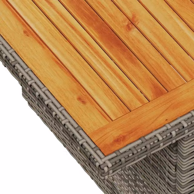 Set Divani da Giardino 7pz con Cuscini Grigio Polyrattan Acacia 3327977