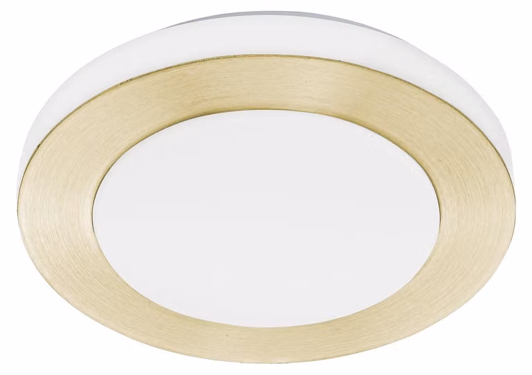 Plafoniera Moderna Led Carpi Acciaio Ottone Spazzolato 3 Luci Led Integrato 3,6W