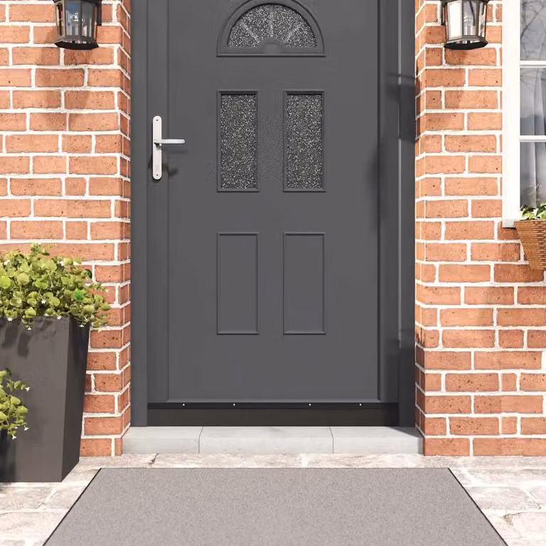 Set di 6 spazzole per porte a vite vidaXL in lega di alluminio, colore nero, Lunghezza: 100 cm