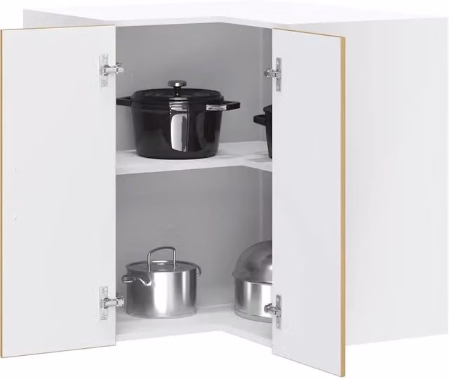 Pensile da Cucina ad Angolo-Mobile Cucina da Parete Lucca Rovere Artigianale Truciolato