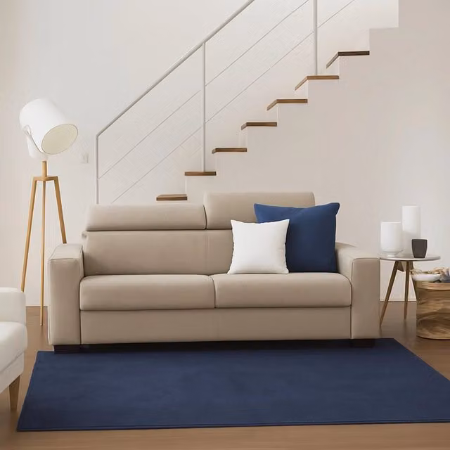 Divano Letto 2 Posti Aieie di Talamo Italia, Sfoderabile con Poggiatesta Regolabile, Beige, L: 180 cm, P: 95 cm, H: 85 cm – 1