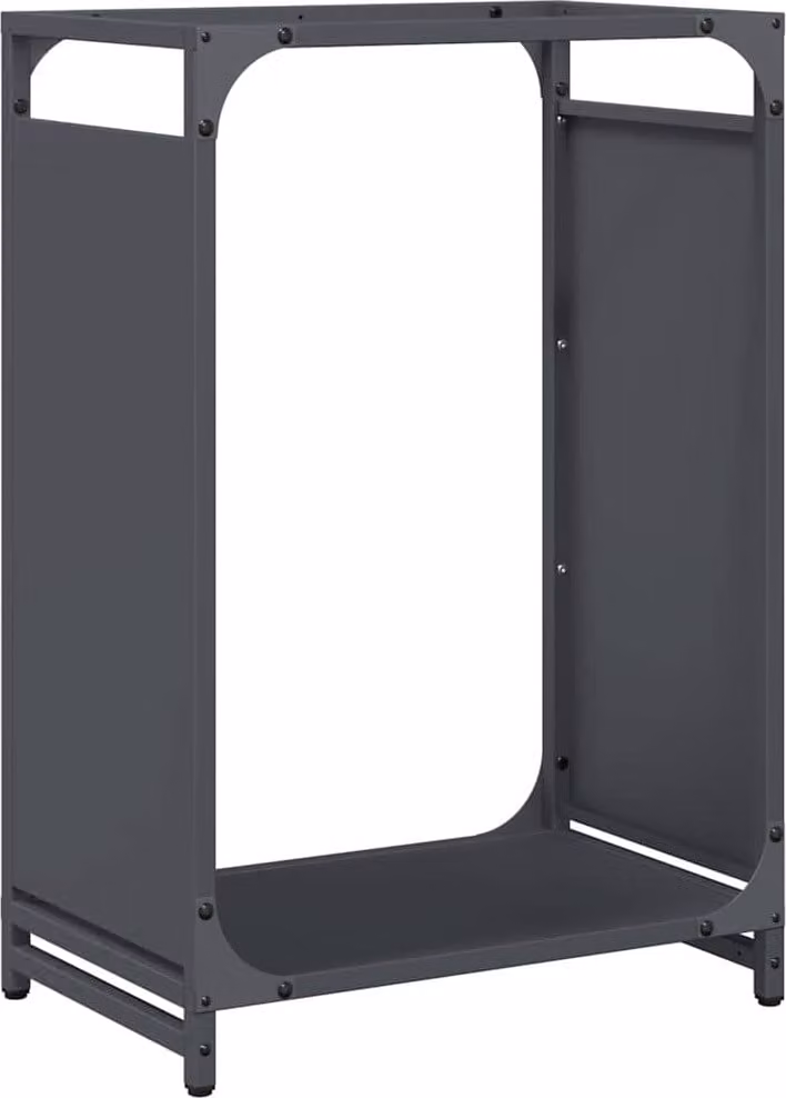 Rastrelliera per Legna da Ardere Antracite 44x28x65 cm
