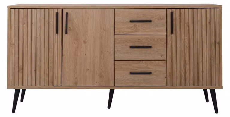 Consolle marrone elegante, consolle in legno, mobiletto per il soggiorno, stile moderno