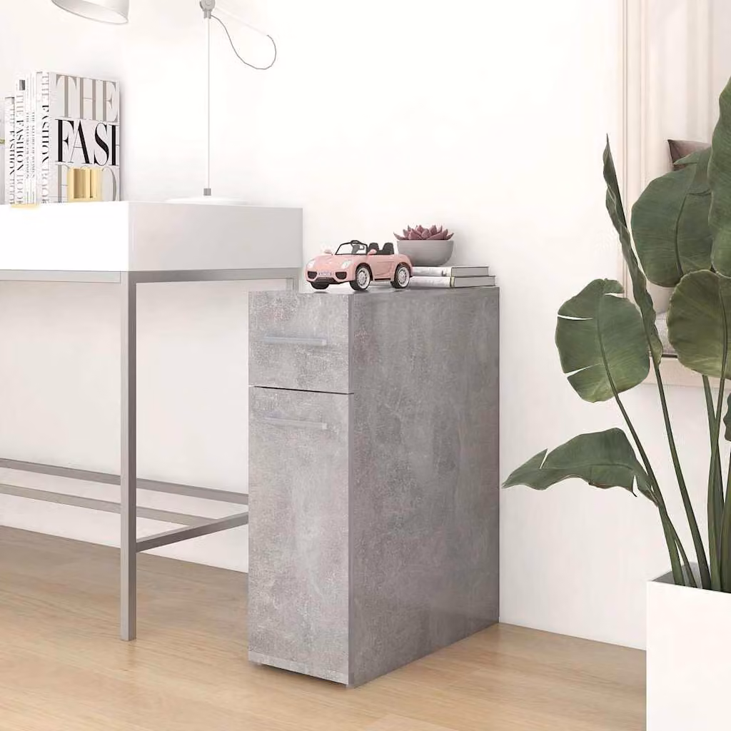 Armadietto da farmacia moderno vidaXL in legno grigio opaco, L/P/H: 20 x 45,5 x 60 cm