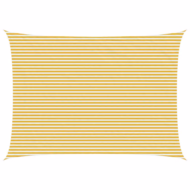 Telo Ombra Rettangolare vidaXL in HDPE Giallo e Bianco 5 x 7 m