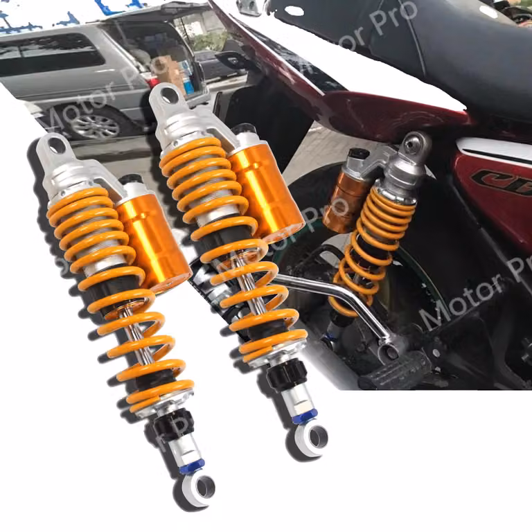 Ammortizzatore posteriore regolabile per moto, lunghezza 360 mm, riempito di azoto, alluminio leggero,