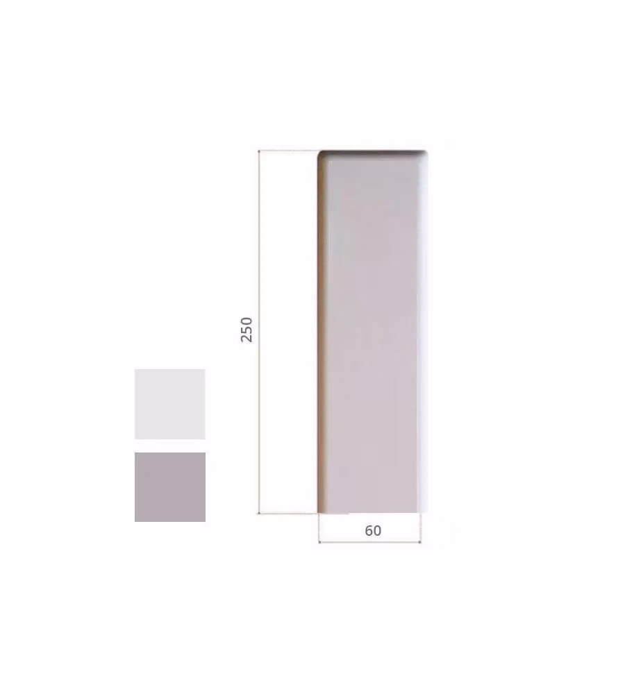 Placca Abs Cieca Grigio