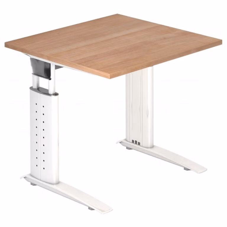 UNDA 8 W - 80 x 80 regolabile in altezza, noce/bianco