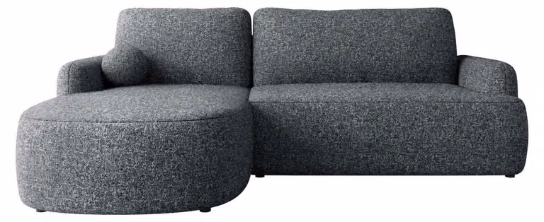 MIRJAN24 Divano angolare Loridu, ideale per il soggiorno, a forma di L, con funzione letto e contenitore per biancheria (colore: Bella 20, lato: sinistro)
