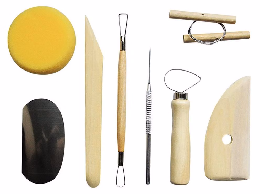 Set di 8 utensili per la Vetroceramica in legno e metallo, ideale per principianti