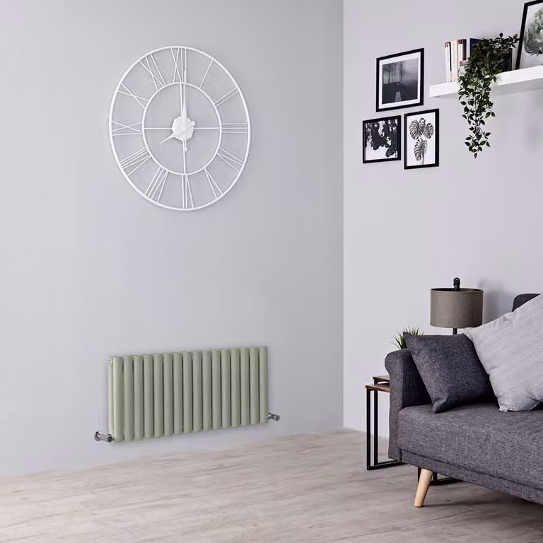 Radiatore di Design Orizzontale  Verde (Sage Leaf Green) -  400mm x 1000mm  - Pannello Doppio  - Revive