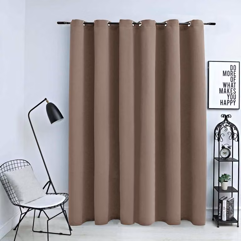 Tenda oscurante vidaXL in poliestere con anelli in metallo, colore grigio talpa, L: 290 cm, H: 245 cm