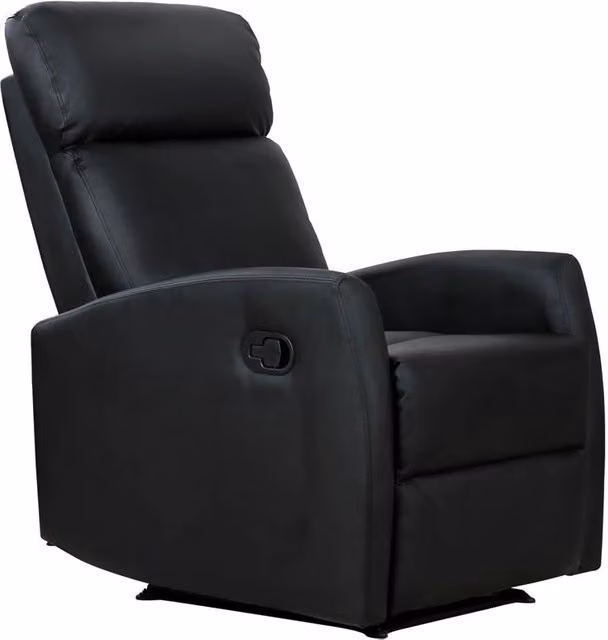 POLTRONA RELAX RECLINABILE ERGONOMICA IN ECOPELLE 65 X 92 X 100CM NERO