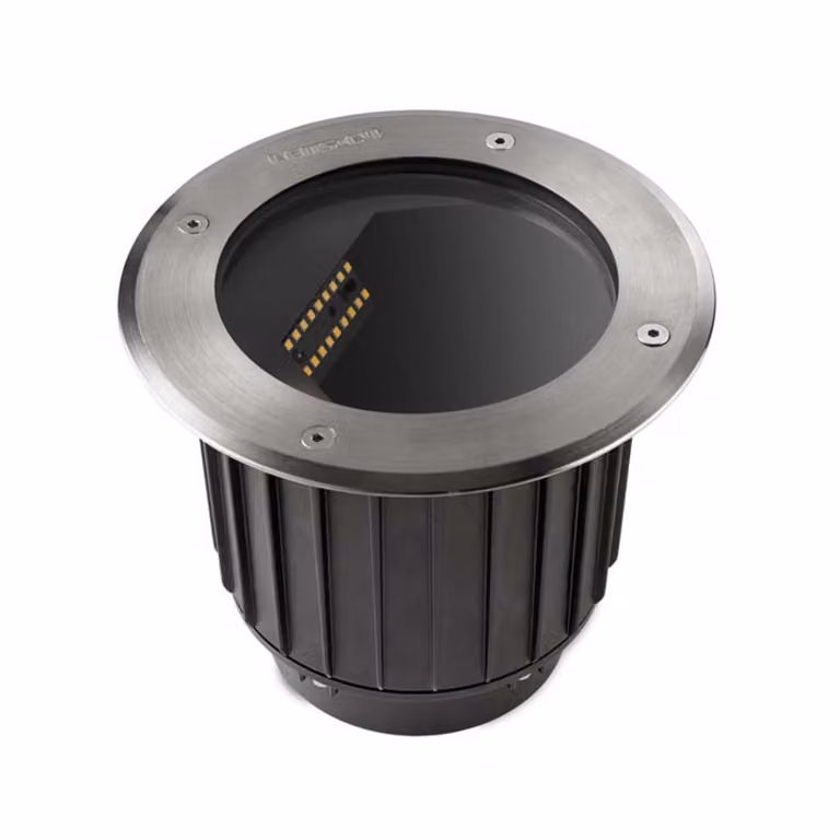 Faretto da parete Gea LED, acciaio inossidabile e vetro, 22 cm