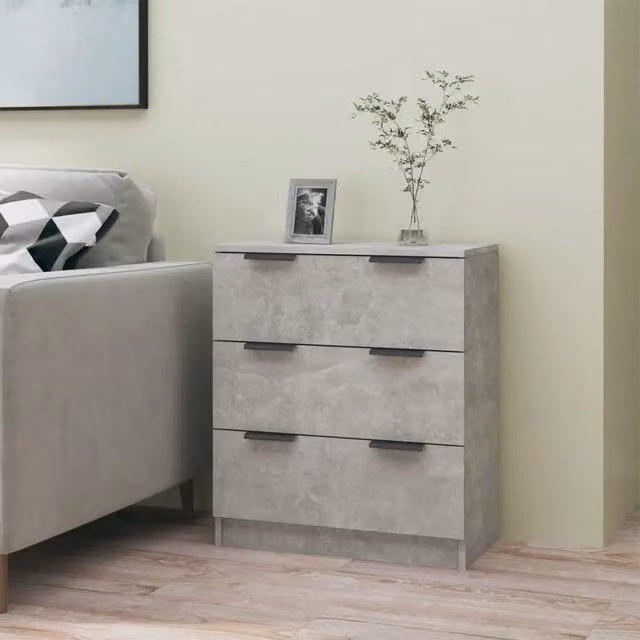 Credenza Buffet Armadio da Cucina Design Mania Grigio Cemento in Legno Multistrato L: 60 cm, P: 30 cm, H: 70 cm